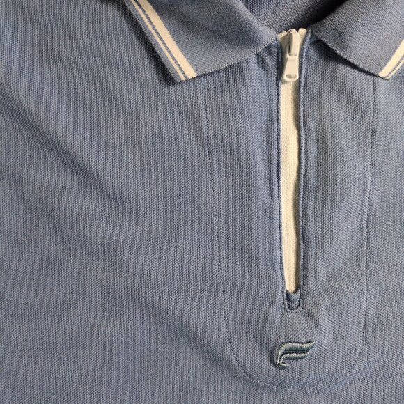 Fabletics Men’s Size M The Dash Quarter Zip Polo Shirt Blue Athletic Performance - Picture 4 of 7